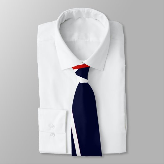 Cravate Bandes rouges et blanches abstraites sans couture (Attaché)
