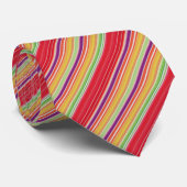 Cravate Bandes rouges mignonnes (Roulé)