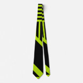 Cravate Bandes triangulaires - Vert citron (Devant)
