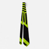 Cravate Bandes triangulaires - Vert citron (Dos)