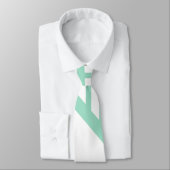 Cravate Bandes triangulaires - Vert et blanc de menthe (Attaché)