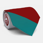 Cravate Bandes turquoises de gris bordeaux (Roulé)