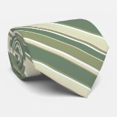 Cravate Bandes vert olive (Roulé)