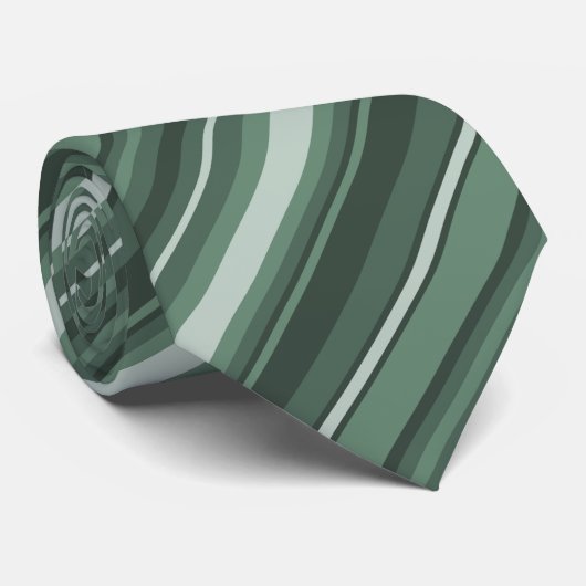 Cravate Bandes vertes (Roulé)