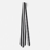 Cravate Bandes verticales noires et blanches (Devant)