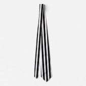Cravate Bandes verticales noires et blanches (Dos)