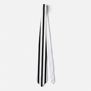 Cravate Bandes verticales Vintages en noir et blanc