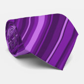 Cravate Bandes violettes (Roulé)