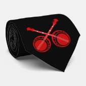 Cravate banjos croisés rouges (Roulé)