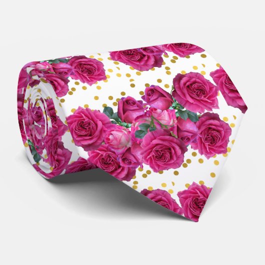Cravate bannière de roses (Roulé)
