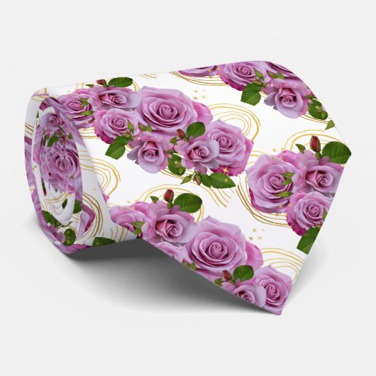 Cravate bannière de roses (Roulé)