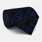 Cravate Baphomet dans le bleu (Roulé)