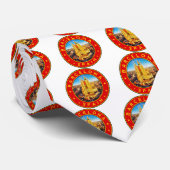 Cravate Barcelone, Espagne, cercle, rouge (Roulé)