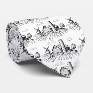 Cravate Barn Windmill Farm Sketch Motif hommes