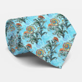 Cravate Baroque Fleur Or ÉléGant Mariage  (Roulé)