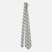 Cravate Baroque Floral Élégant Doré (Dos)