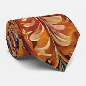 Cravate Baroque Floral Royal (Roulé)