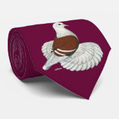 Cravate Barre blanche rouge du bouclier saxon (Roulé)