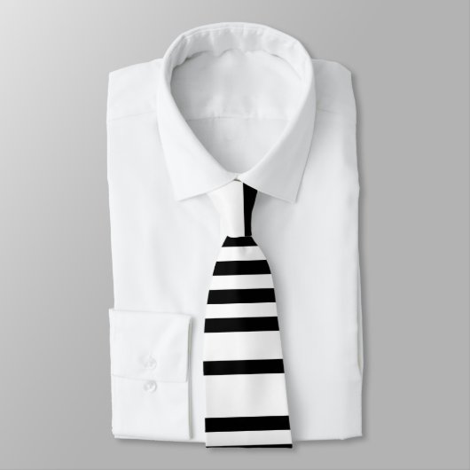 Cravate barrée par code barres (noire et blanche) (Attaché)