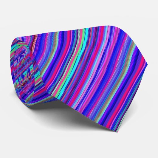 Cravate barrée par couleur multiple (Roulé)