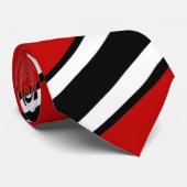 Cravate barrée par diagonale noire et blanche (Roulé)