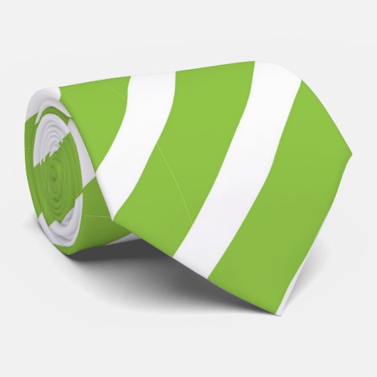 Cravate barrée simple de vert de chaux (Roulé)