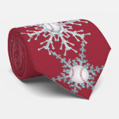 Cravate Baseball de Noël (Roulé)