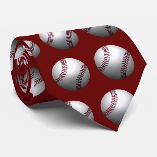 Cravate Baseball - Effet 3D (Roulé)