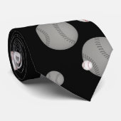Cravate Baseball éparpillé | Cadeau sportif (Roulé)