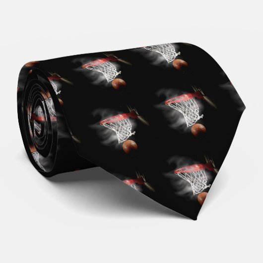 Cravate Basket-ball et Net (Roulé)