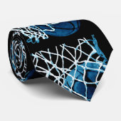Cravate Basket Bleu (Roulé)