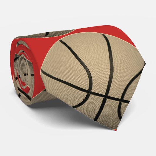 Cravate Basketball Pop Art moderne Creative Sepia Red (Roulé)