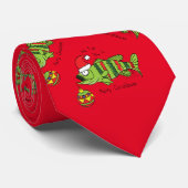 Cravate Basse de Noël amusant Pêche Poisson Cute Cartoon (Roulé)