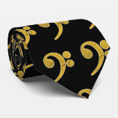 Cravate Basse Musique Guitare Musicien (Roulé)