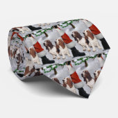 Cravate Basset Hound Cadeaux de Noël (Roulé)