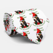Cravate Basset Hound Cadeaux de Noël (Roulé)