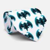 Cravate Bat Cyan Le MUSÉE Zazzle Cadeaux (Roulé)