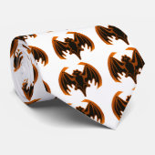 Cravate Bat Orange Le MUSÉE Zazzle Cadfts (Roulé)