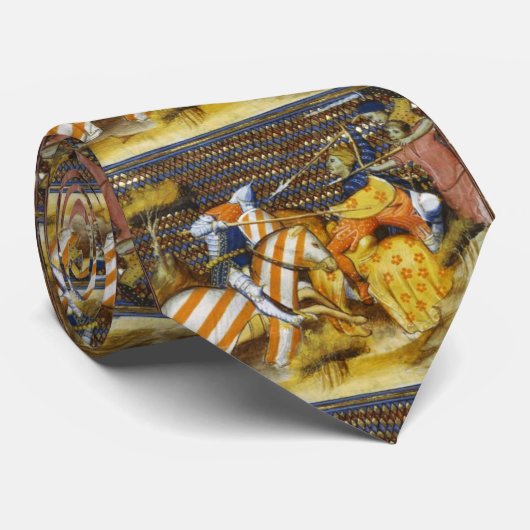 CRAVATE BATAILLE MÉDIÉVALE, COMBATTANTS CHEVALIERS HORSEBA (Roulé)