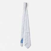 Cravate Bateau à voile sur Blue Check Necktie (Dos)