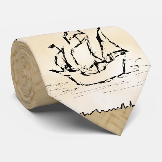 Cravate Bateau de pirate (Roulé)