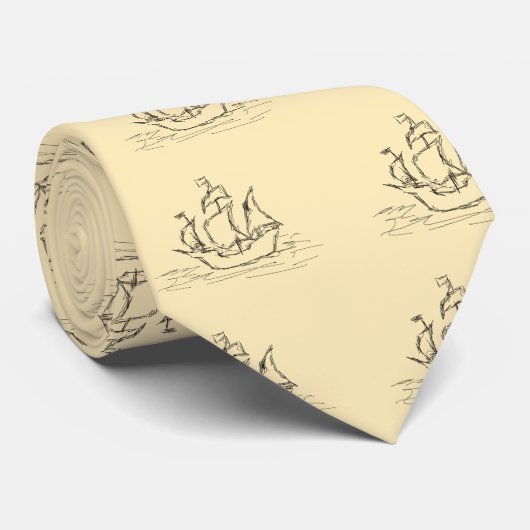 Cravate Bateau de pirate (Roulé)