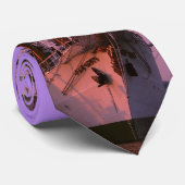 Cravate Bateau grand au coucher du soleil (Roulé)