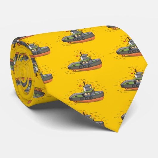 Cravate Bateau remorqueur (Roulé)