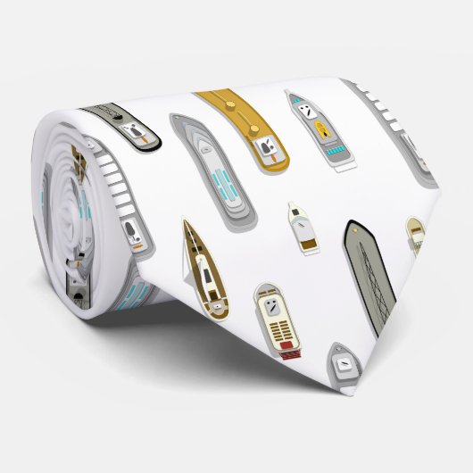 Cravate bateaux côtiers observation navale Sur la rivière  (Roulé)