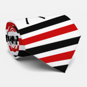 Cravate Bateaux de baseball croisés et casquettes noirs, r (Roulé)