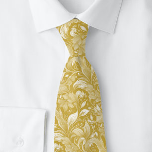 Cravate Batik Botanique Or Moisson