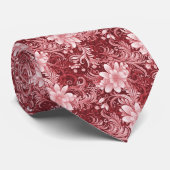 Cravate Batik Floral Canneberge (Roulé)
