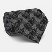 Cravate Batik floral Charbon (Roulé)