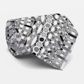 Cravate Batik tribal - nuances de gris/de gris (Roulé)